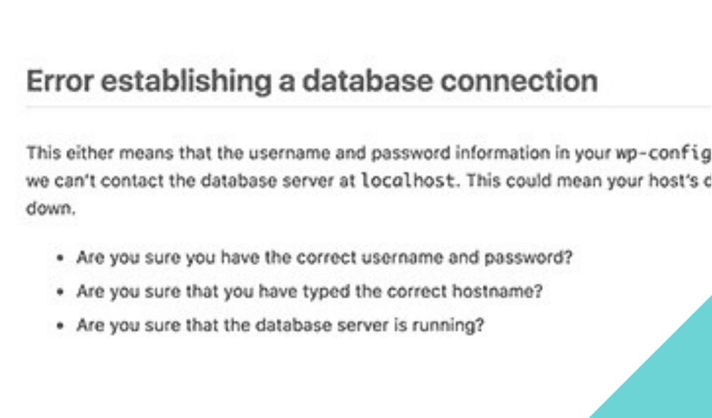How to Solve Establishing a Database Connection Error in WordPress