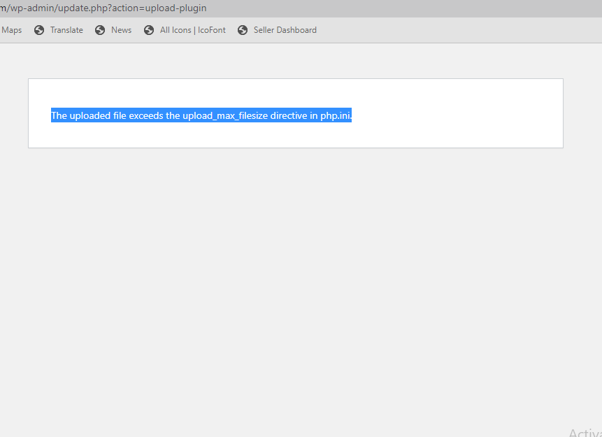 Fix The uploaded file exceeds the upload_max_filesize directive in php.ini.