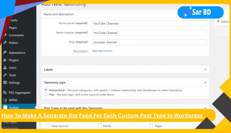 How To Make A Separate Rss Feed For Each Custom Post Type In WordPress