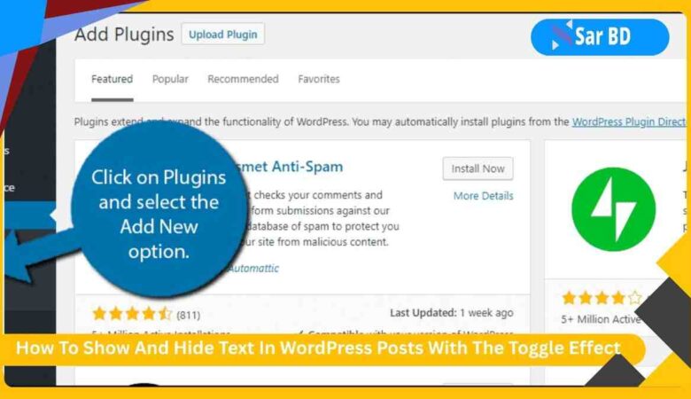 How To Show And Hide Text In WordPress Posts With The Toggle Effect