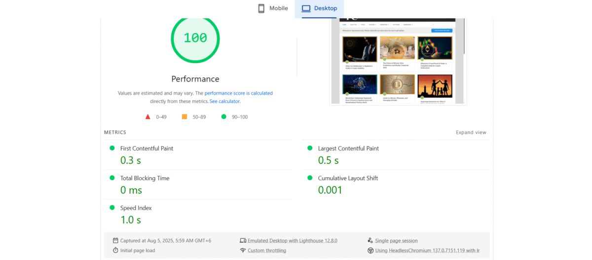 WordPress Speed Optimization Score 100