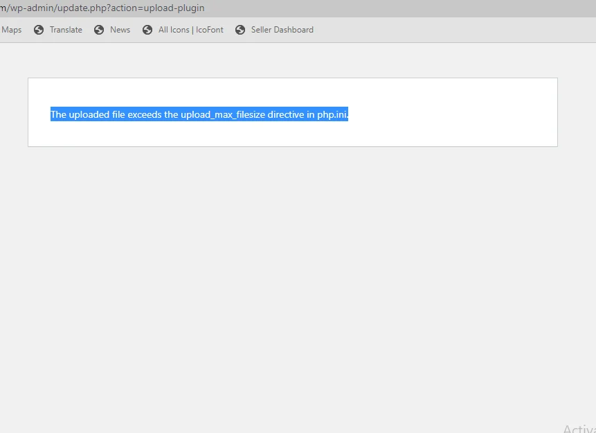 Fix The uploaded file exceeds the upload_max_filesize directive in php.ini.