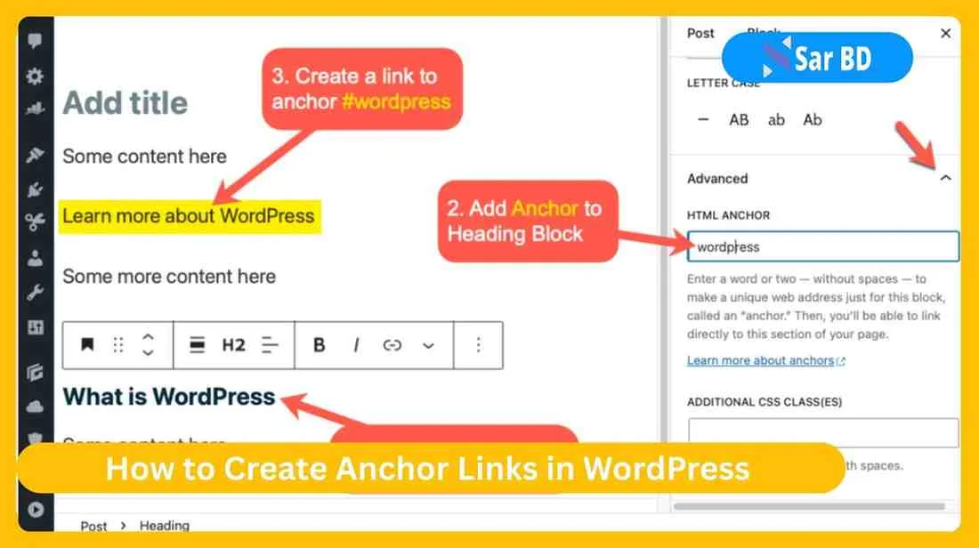 How to Create Anchor Links in WordPress